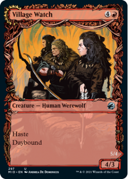 Village Watch // Village Reavers (Showcase) (FOIL) : INNISTRAD MIDNIGHT HUNT 297 - Magic the Gathering Single Card