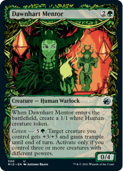 Dawnhart Mentor (Showcase) (FOIL) : INNISTRAD MIDNIGHT HUNT 300 - Magic the Gathering Single Card