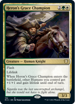 Heron's Grace Champion : 152 INNISTRAD MIDNIGHT HUNT COMMANDER - Magic the Gathering Single Card