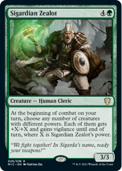 Sigardian Zealot : 029/038 INNISTRAD MIDNIGHT HUNT COMMANDER - Magic the Gathering Single Card