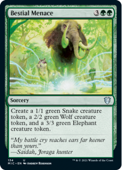 Bestial Menace : 134 INNISTRAD MIDNIGHT HUNT COMMANDER - Magic the Gathering Single Card