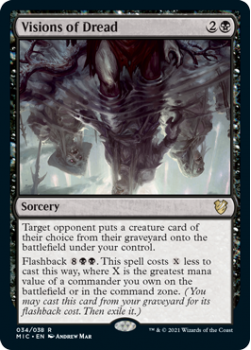 Visions of Dread : 034/038 INNISTRAD MIDNIGHT HUNT COMMANDER - Magic the Gathering Single Card