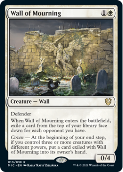 Wall of Mourning : 010/038 INNISTRAD MIDNIGHT HUNT COMMANDER - Magic the Gathering Single Card
