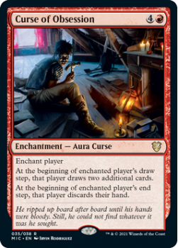 Curse of Obsession : 035/038 INNISTRAD MIDNIGHT HUNT COMMANDER - Magic the Gathering Single Card