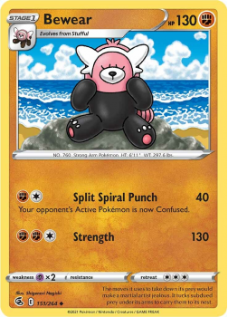 Bewear : SWORD AND SHIELD - FUSION STRIKE 151/264 - Pokemon Single Card