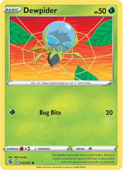 Dewpider : SWORD AND SHIELD - FUSION STRIKE 19/264 - Pokemon Single Card
