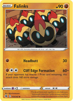 Falinks : SWORD AND SHIELD - FUSION STRIKE 154/264 - Pokemon Single Card
