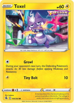 Toxel : SWORD AND SHIELD - FUSION STRIKE 106/264 - Pokemon Single Card