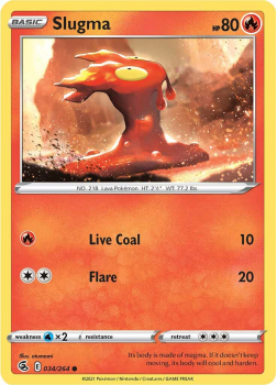 Slugma : SWORD AND SHIELD - FUSION STRIKE 34/264 - Pokemon Single Card