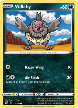 Vullaby : SWORD AND SHIELD - FUSION STRIKE 172/264 - Pokemon Single Card