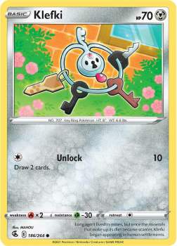 Klefki : SWORD AND SHIELD - FUSION STRIKE 186/264 - Pokemon Single Card