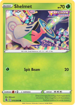 Shelmet : SWORD AND SHIELD - FUSION STRIKE 13/264 - Pokemon Single Card