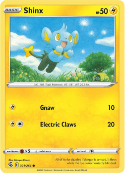 Shinx : SWORD AND SHIELD - FUSION STRIKE 91/264 - Pokemon Single Card