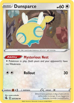 Dunsparce : SWORD AND SHIELD - FUSION STRIKE 207/264 - Pokemon Single Card