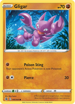 Gligar : SWORD AND SHIELD - FUSION STRIKE 140/264 - Pokemon Single Card