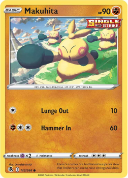 Makuhita : SWORD AND SHIELD - FUSION STRIKE 142/264 - Pokemon Single Card