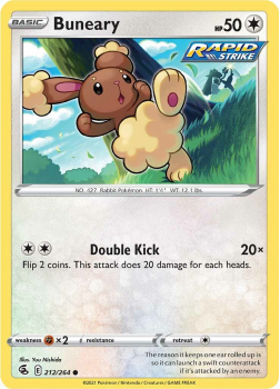 Buneary : SWORD AND SHIELD - FUSION STRIKE 212/264 - Pokemon Single Card