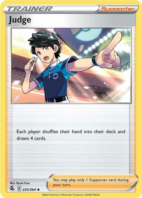 Judge Reverse Holo Sword And Shield Fusion Strike 235 264 Pokemon Single Card Judge Reverse Holo Sword And Shield Fusion Strike 235 264 Pokemon Single Card