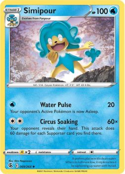 Simipour : SWORD AND SHIELD - FUSION STRIKE 69/264 - Pokemon Single Card