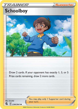 Schoolboy : SWORD AND SHIELD - FUSION STRIKE 238/264 - Pokemon Single Card