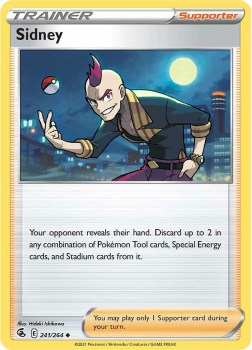 Sidney : SWORD AND SHIELD - FUSION STRIKE 241/264 - Pokemon Single Card