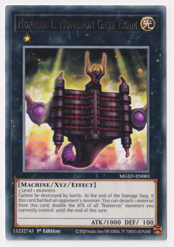 Number 1: Numeron Gate Ekam (Rare) : MGED-EN083 - Yu-Gi-Oh! Single Card