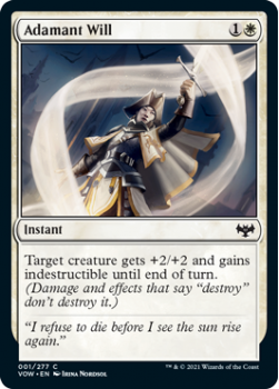 Adamant Will : 001/277 INNISTRAD CRIMSON VOW - Magic the Gathering Single Card