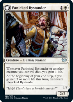 Panicked Bystander // Cackling Culprit (FOIL) : 028/277 INNISTRAD CRIMSON VOW - Magic the Gathering Single Card