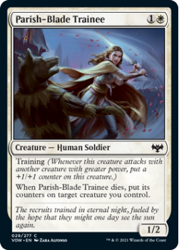 Parish-Blade Trainee (FOIL) : 029/277 INNISTRAD CRIMSON VOW - Magic the Gathering Single Card