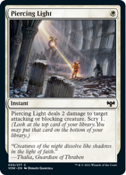 Piercing Light (FOIL) : 030/277 INNISTRAD CRIMSON VOW - Magic the Gathering Single Card