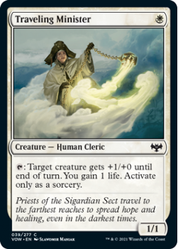 Traveling Minister (FOIL) : 039/277 INNISTRAD CRIMSON VOW - Magic the Gathering Single Card