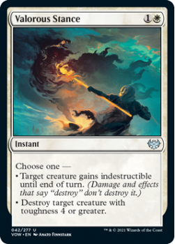 Valorous Stance (FOIL) : 042/277 INNISTRAD CRIMSON VOW - Magic the Gathering Single Card