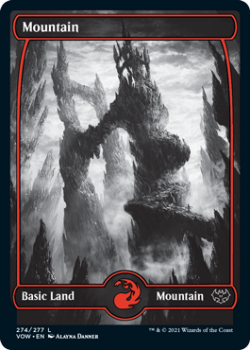 Mountain (FOIL) : 274/277 INNISTRAD CRIMSON VOW - Magic the Gathering Single Card