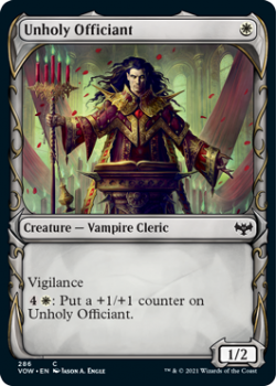 Unholy Officiant (SHOWCASE) : 286 INNISTRAD CRIMSON VOW - Magic the Gathering Single Card