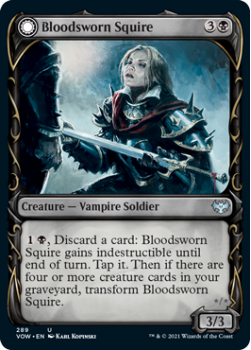 Bloodsworn Squire // Bloodsworn Knight (SHOWCASE) : 289 INNISTRAD CRIMSON VOW - Magic the Gathering Single Card