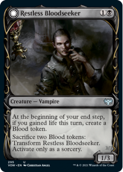 Restless Bloodseeker // Bloodsoaked Reveler (SHOWCASE) : 295 INNISTRAD CRIMSON VOW - Magic the Gathering Single Card