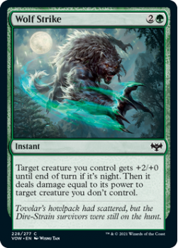 Wolf Strike (FOIL) : 228/277 INNISTRAD CRIMSON VOW - Magic the Gathering Single Card
