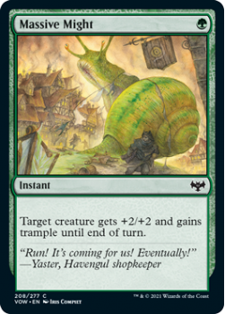 Massive Might (FOIL) : 208/277 INNISTRAD CRIMSON VOW - Magic the Gathering Single Card