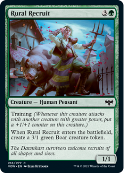 Rural Recruit (FOIL) : 216/277 INNISTRAD CRIMSON VOW - Magic the Gathering Single Card