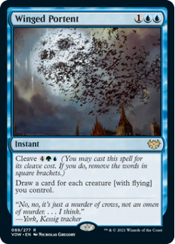Winged Portent (FOIL) : 089/277 INNISTRAD CRIMSON VOW - Magic the Gathering Single Card