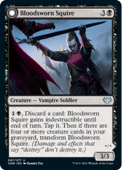 Bloodsworn Squire // Bloodsworn Knight : 097/277 INNISTRAD CRIMSON VOW - Magic the Gathering Single Card