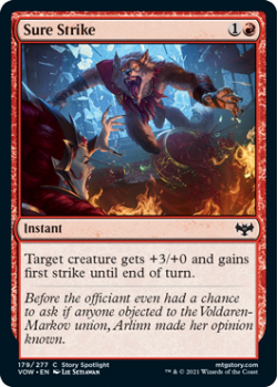 Sure Strike (FOIL) : 179/277 INNISTRAD CRIMSON VOW - Magic the Gathering Single Card