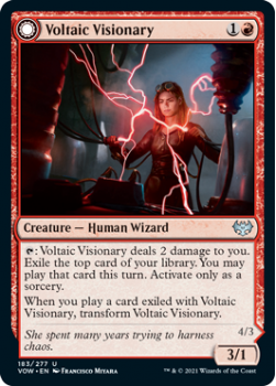 Voltaic Visionary // Volt-Charged Berserker (FOIL) : 183/277 INNISTRAD CRIMSON VOW - Magic the Gathering Single Card