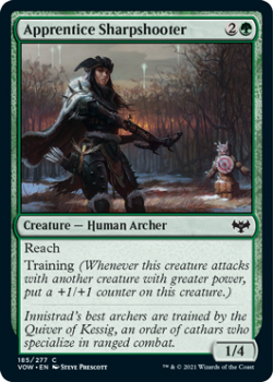 Apprentice Sharpshooter (FOIL) : 185/277 INNISTRAD CRIMSON VOW - Magic the Gathering Single Card