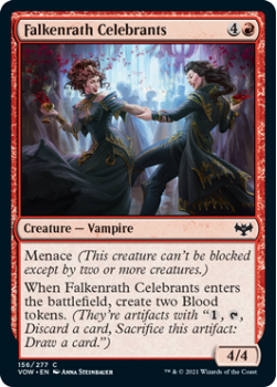 Falkenrath Celebrants (FOIL) : 156/277 INNISTRAD CRIMSON VOW - Magic the Gathering Single Card