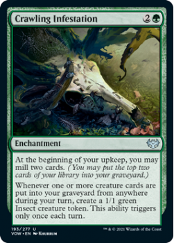 Crawling Infestation (FOIL) : 193/277 INNISTRAD CRIMSON VOW - Magic the Gathering Single Card
