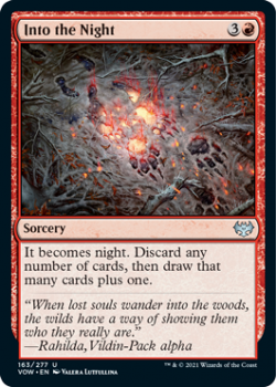 Into the Night (FOIL) : 163/277 INNISTRAD CRIMSON VOW - Magic the Gathering Single Card