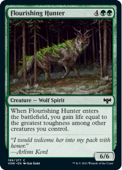 Flourishing Hunter (FOIL) : 199/277 INNISTRAD CRIMSON VOW - Magic the Gathering Single Card