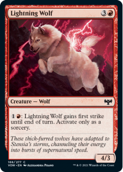Lightning Wolf (FOIL) : 168/277 INNISTRAD CRIMSON VOW - Magic the Gathering Single Card