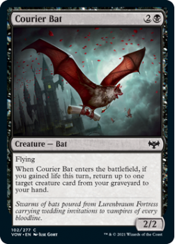 Courier Bat (FOIL) : 102/277 INNISTRAD CRIMSON VOW - Magic the Gathering Single Card